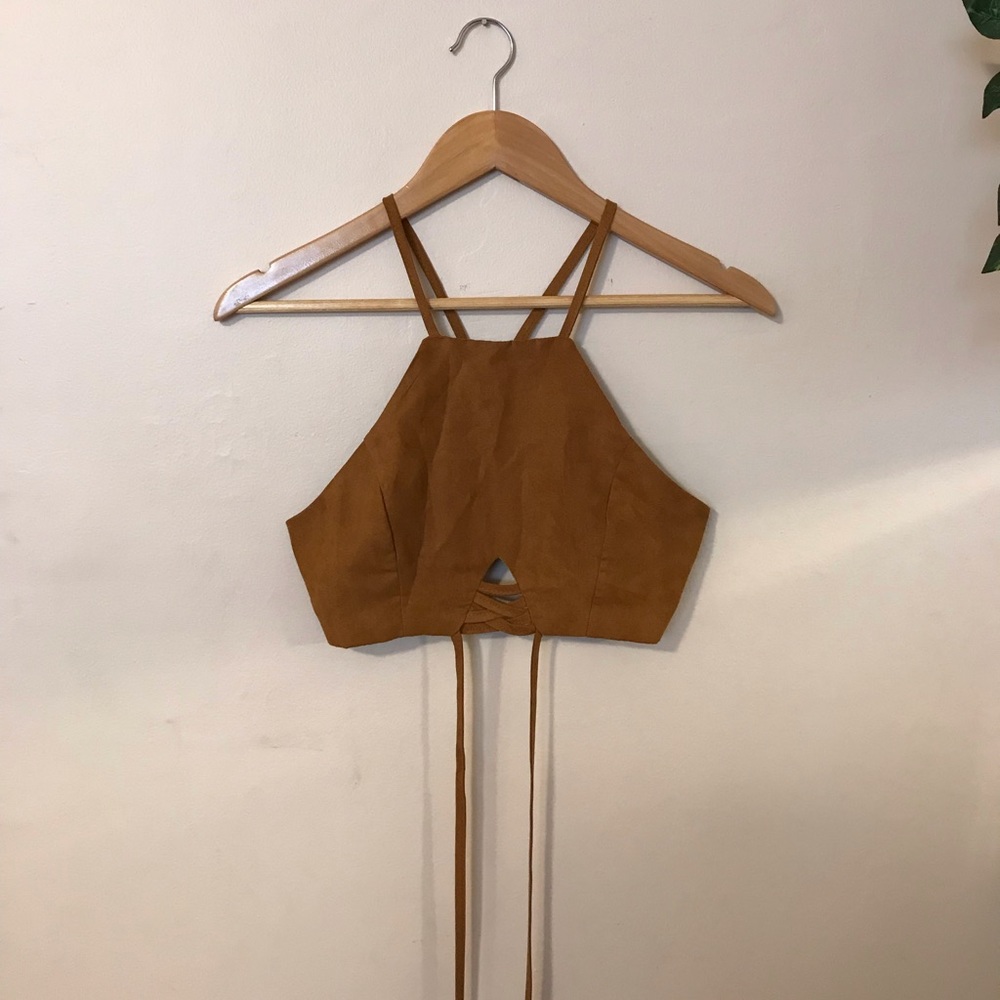 Brown crop top